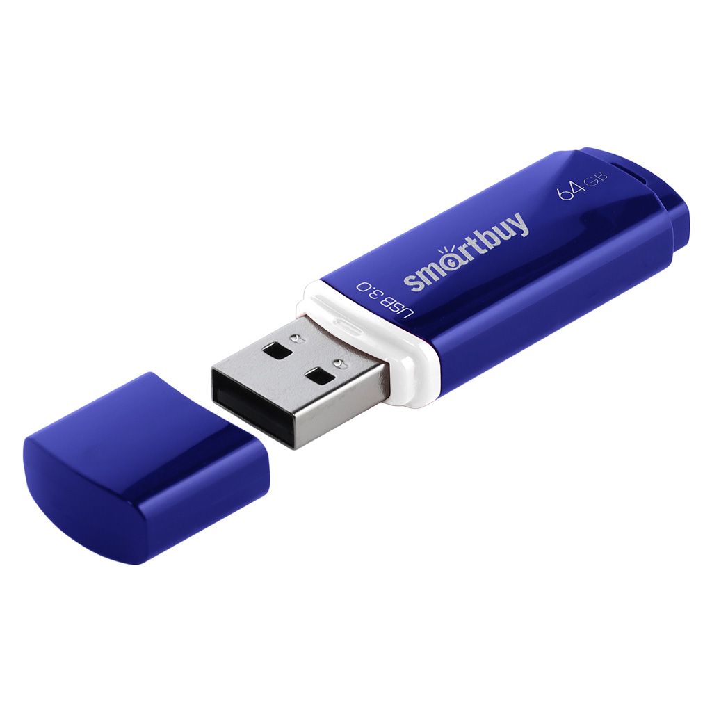 USBфлешнакопитель64GbSmartBuyCrownBlueUSB3.0(SB64GBCRW-Bl)