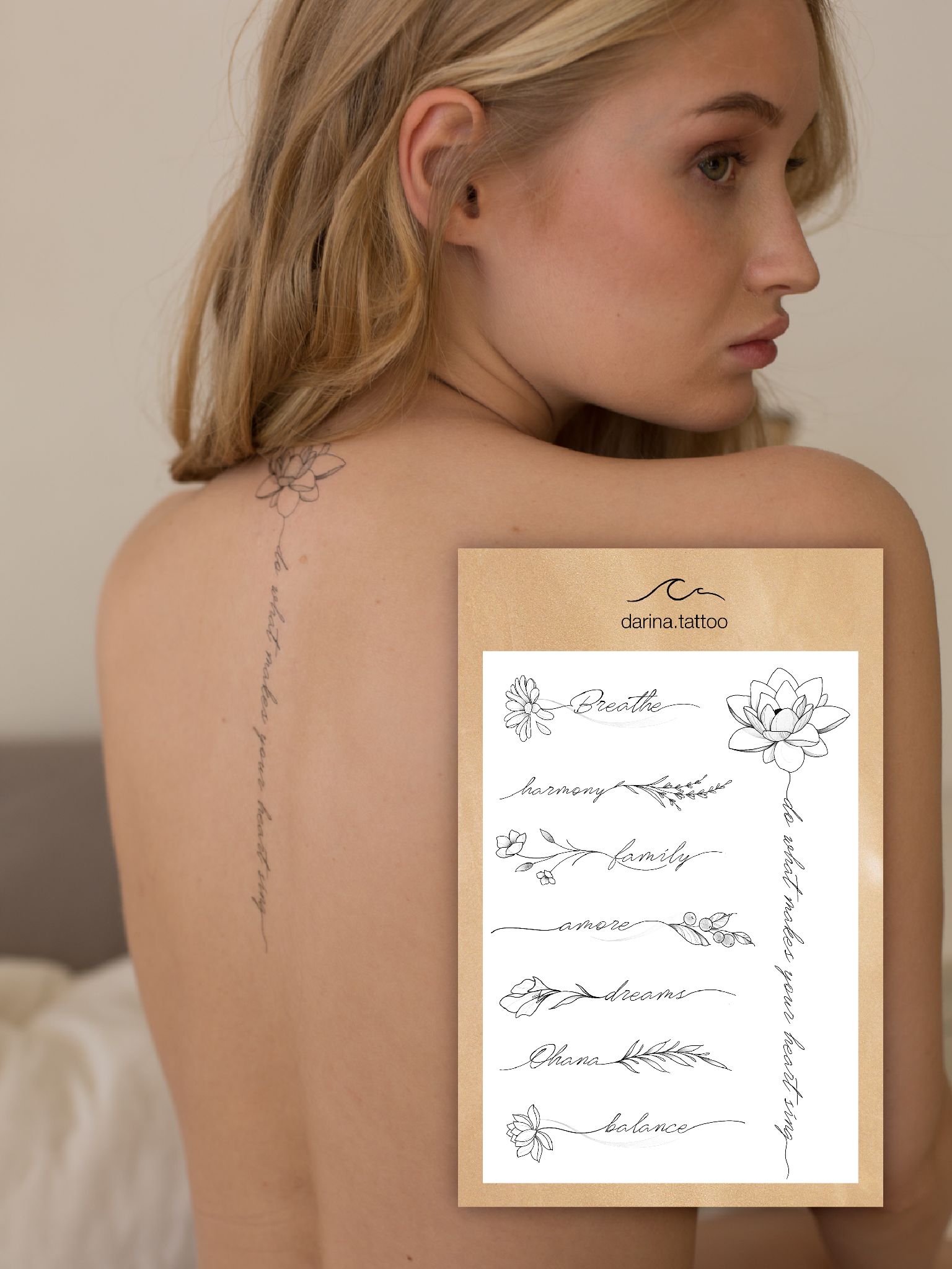Временные / переводные татуировки для девушек