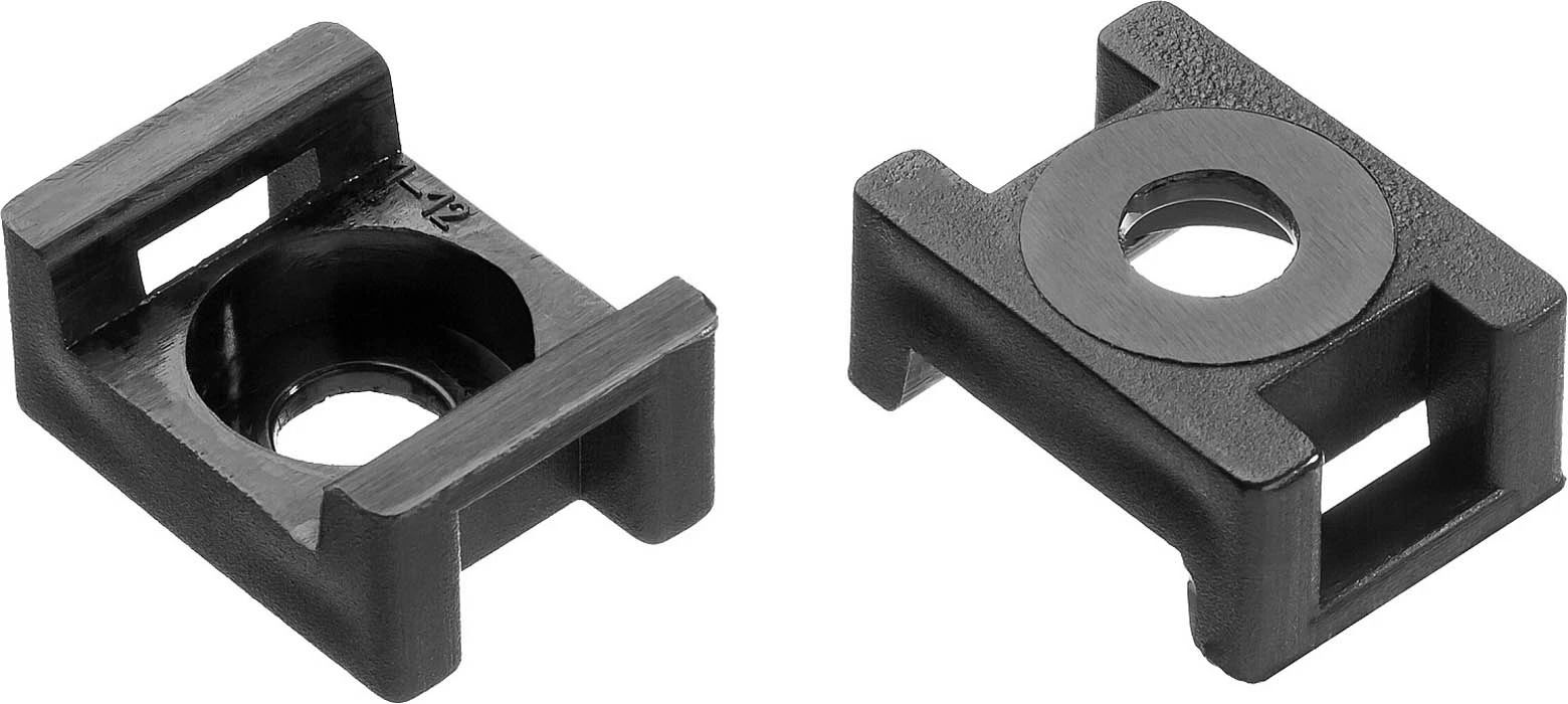 Крепления под стяжки. Кабельная стяжка cable clips dkc 25210. (уп. 5 х 300 мм. Площадка монтажная под винт пмо 15х10, шт.