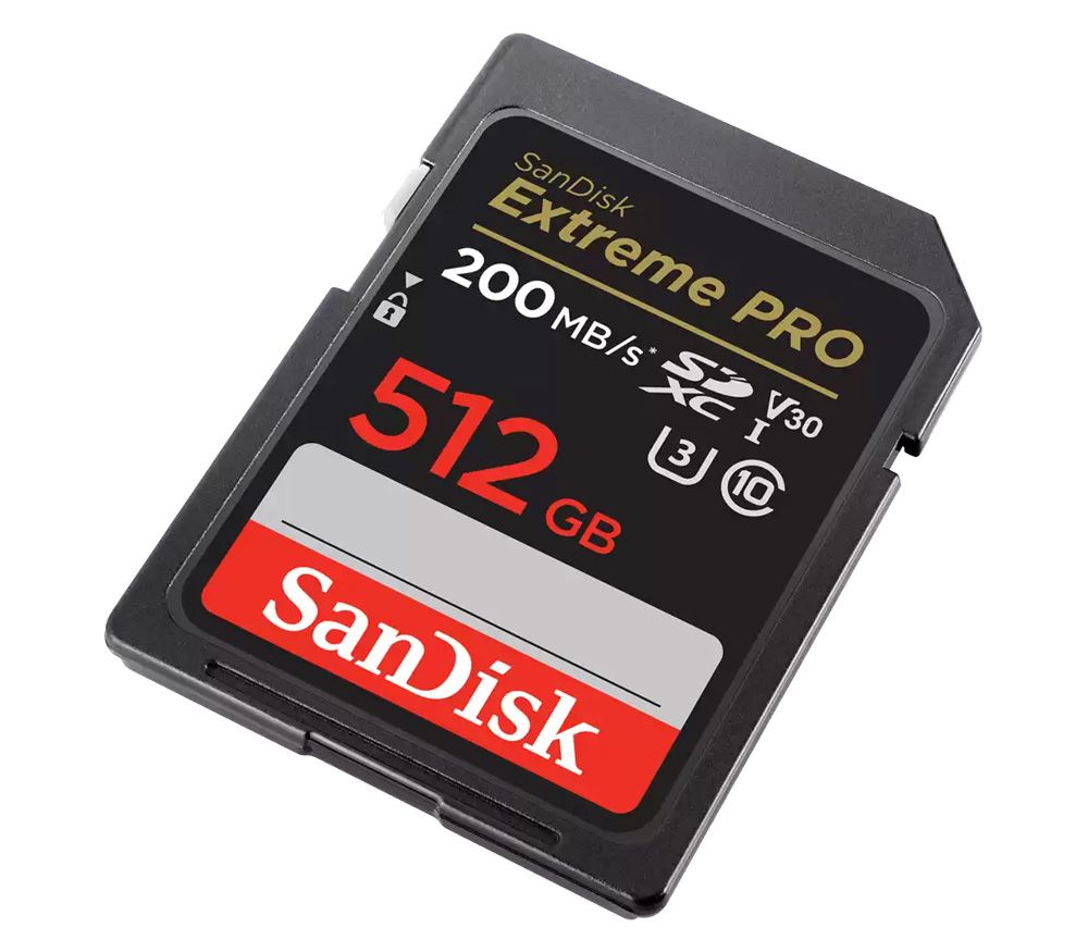 КартапамятиSanDiskSDXC512GBExtremeProUHS-IV30U3200/140Mb/s