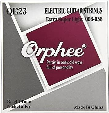 Струны для электрогитары ORPHEE QE23 (8-38), никель, шестигранный сердечник. Комплект струн