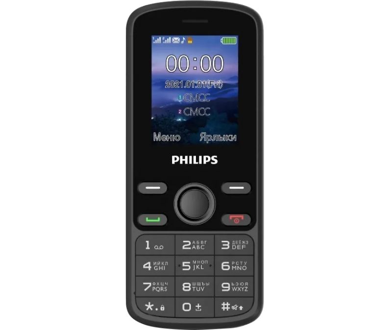 кнопочный мобильный телефон xenium philips e111 черный