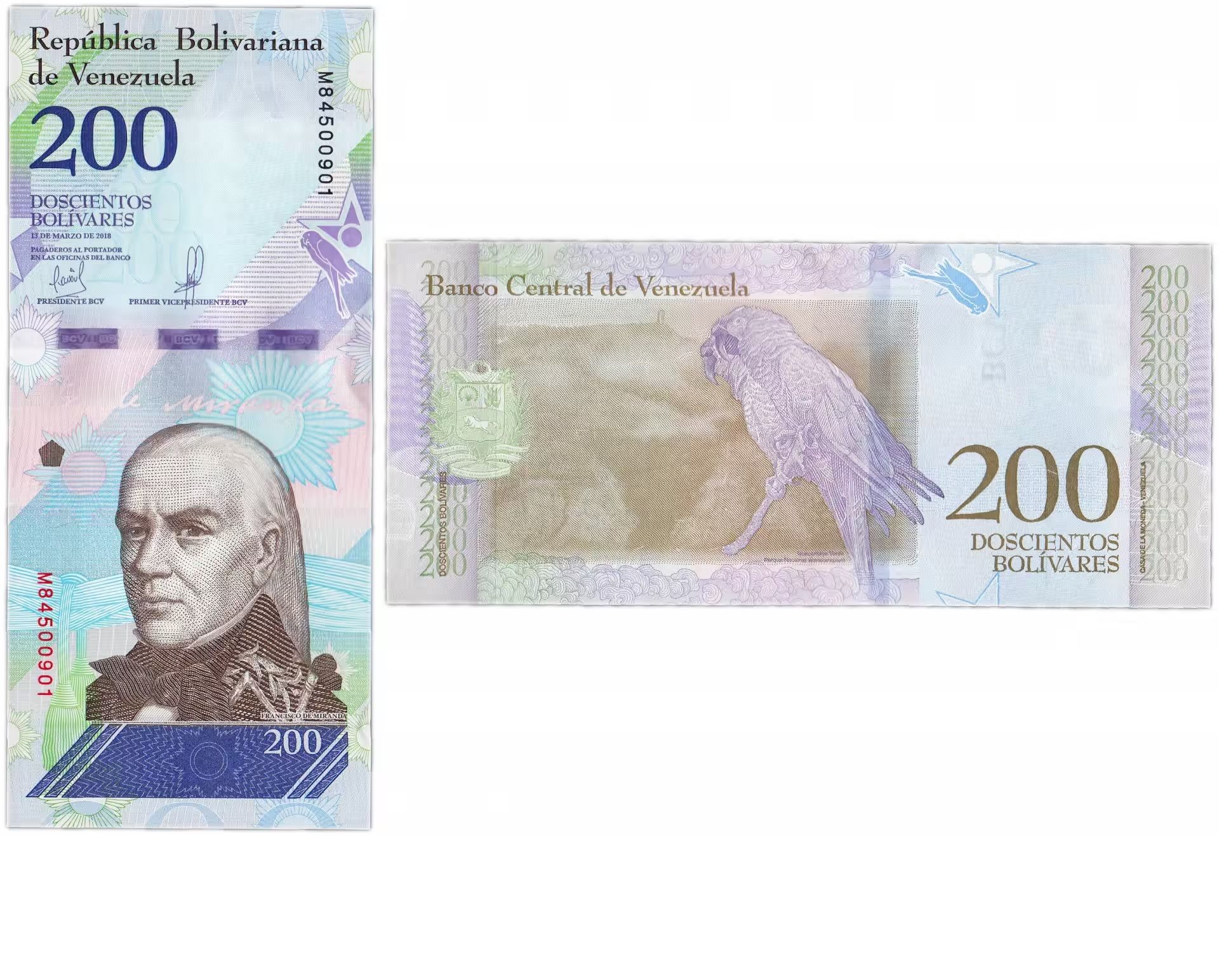 Купить Купюры Венесуэлы 10 Боливар 2008 Год