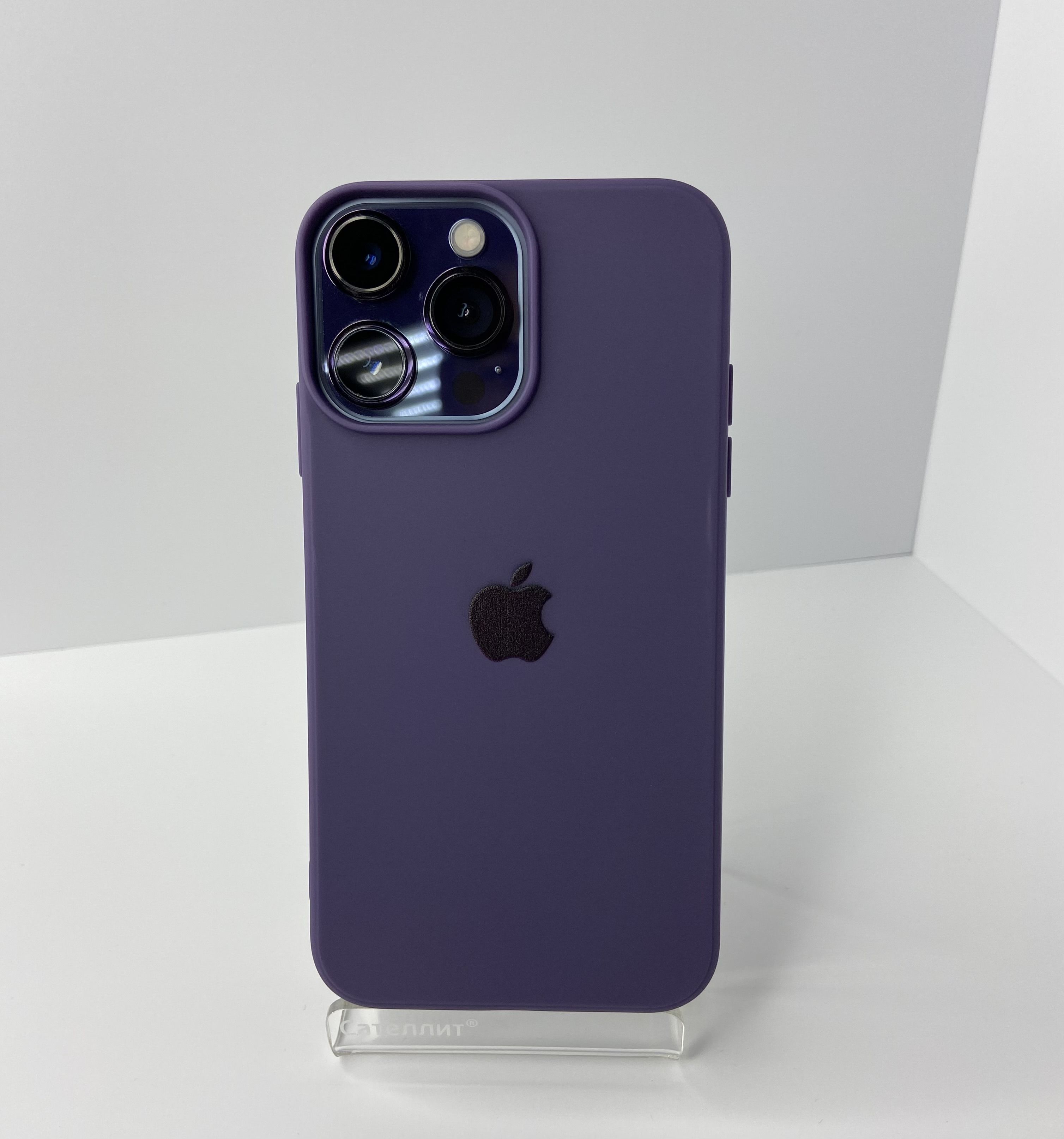 Чехол на IPhone XR в корпусе 13 PRO / 14 PRO фиолетовый с яблоком - купить  с доставкой по выгодным ценам в интернет-магазине OZON (811030798)