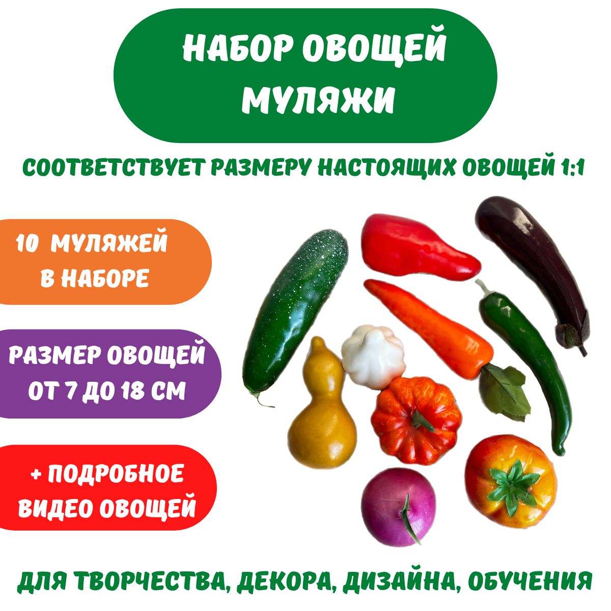 Набор Муляжей Овощей Купить