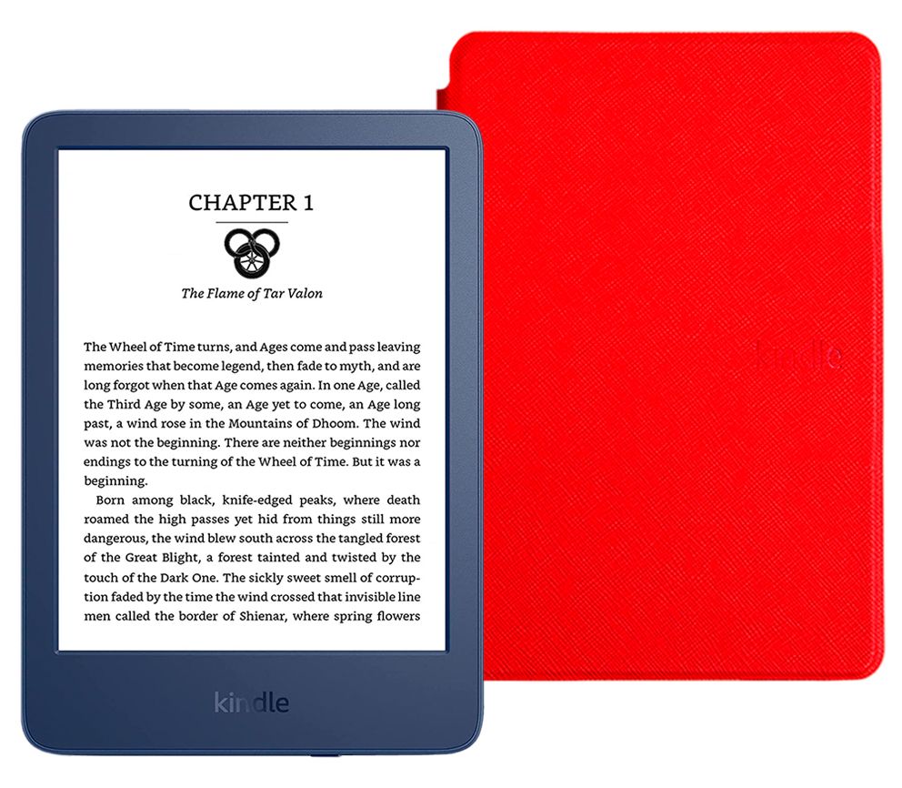 Amazon Kindle 6" Электронная книга K11 (16Gb) SO Denim + обложка ReaderОNE, красный