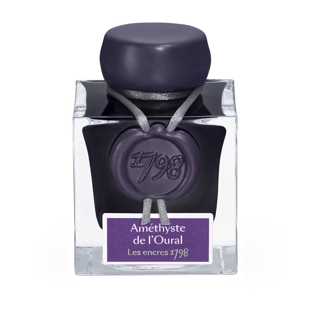 Чернила в банке Herbin Prestige 1798, 50 мл, Amethyste de l'Oural Фиолетовый с серебряными блестками