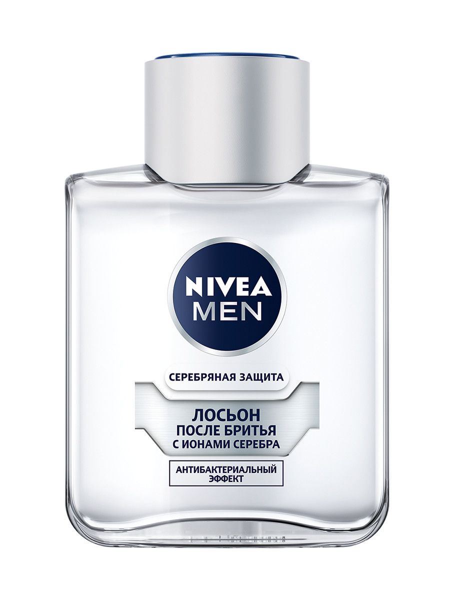 Лосьон после бритья NIVEA MEN Серебряная защита с ионами серебра и антибактериальным эффектом, 100 мл