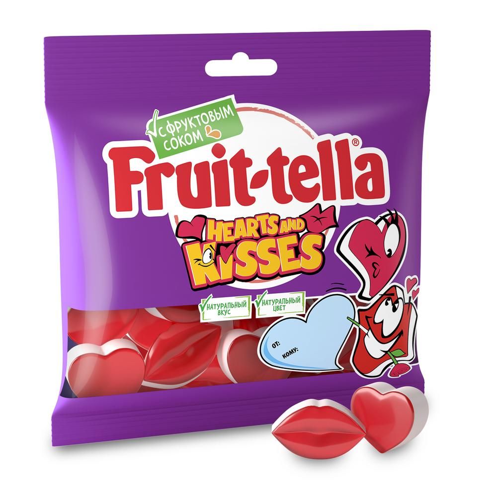 Мармелад жевательный Fruittella «Hearts and kisses», 100 г