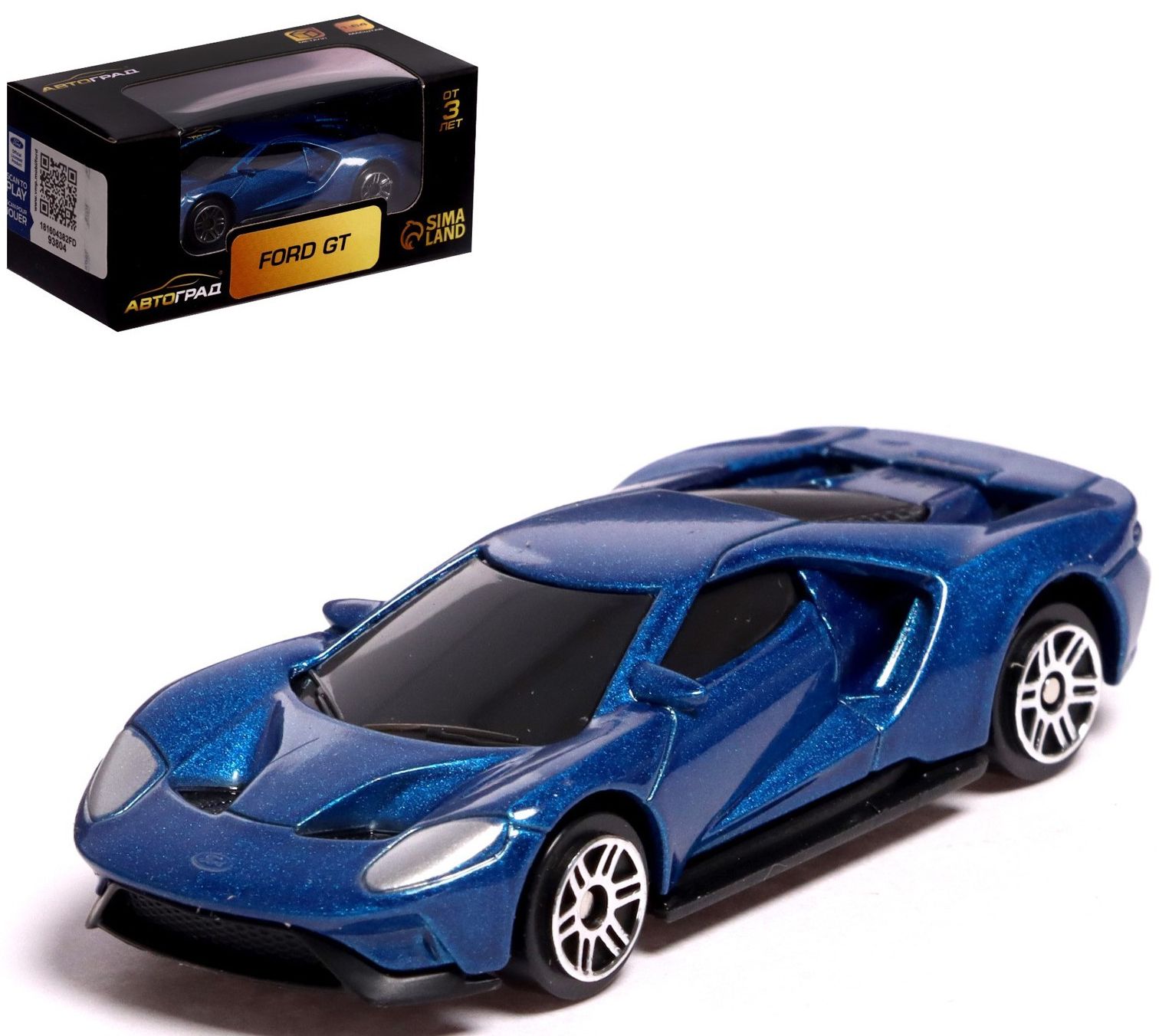 Машина FORD GT, металлическая коллекционная модель, игрушечный транспорт,  цвет синий - купить с доставкой по выгодным ценам в интернет-магазине OZON  (863611313)