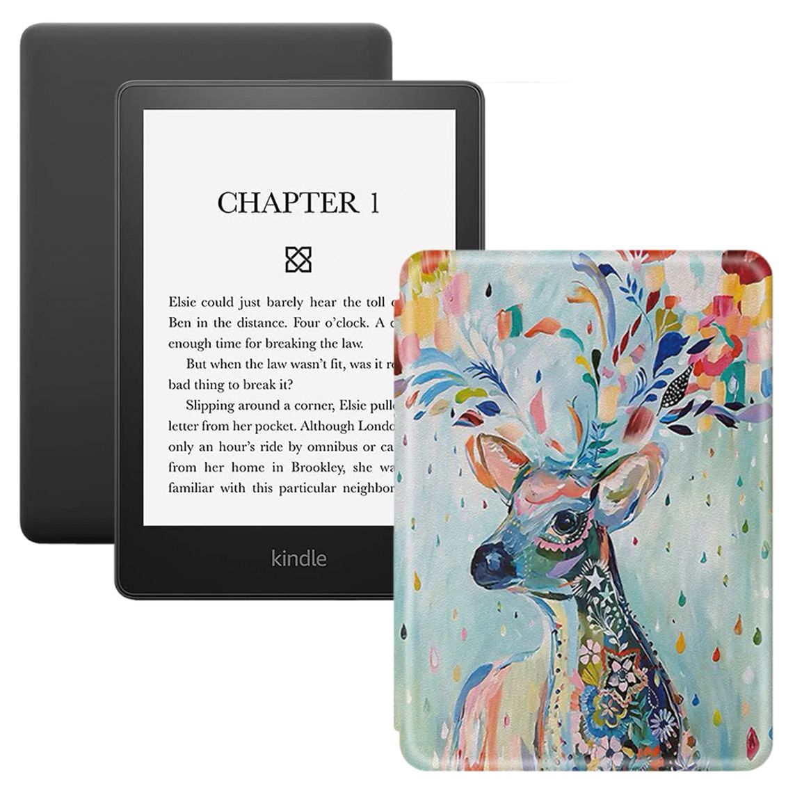 Amazon Kindle 6.8" Электронная книга PaperWhite 2021 16Gb SO + обложка, голубой, розовый