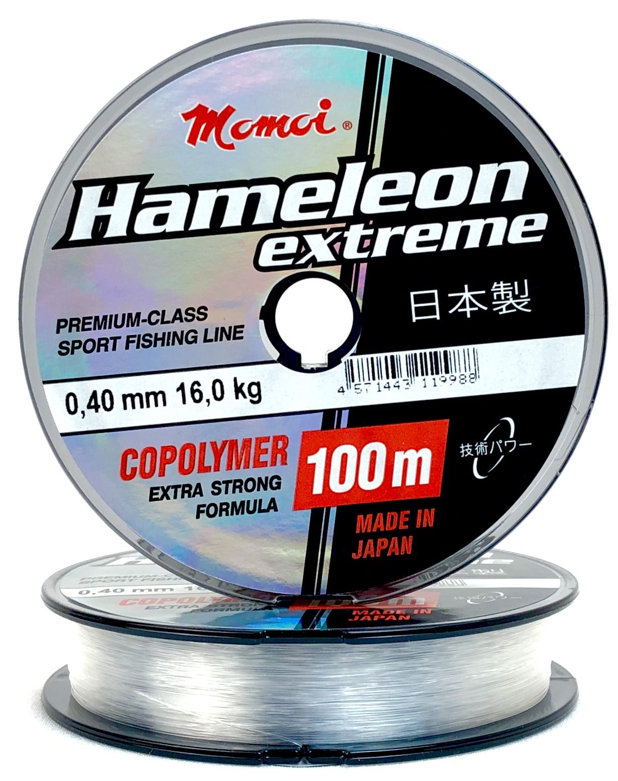 Монофильная леска для рыбалки Momoi Hameleon Extreme 0.40 мм, 16.0 кг, 100 м, летняя леска, 1 шт