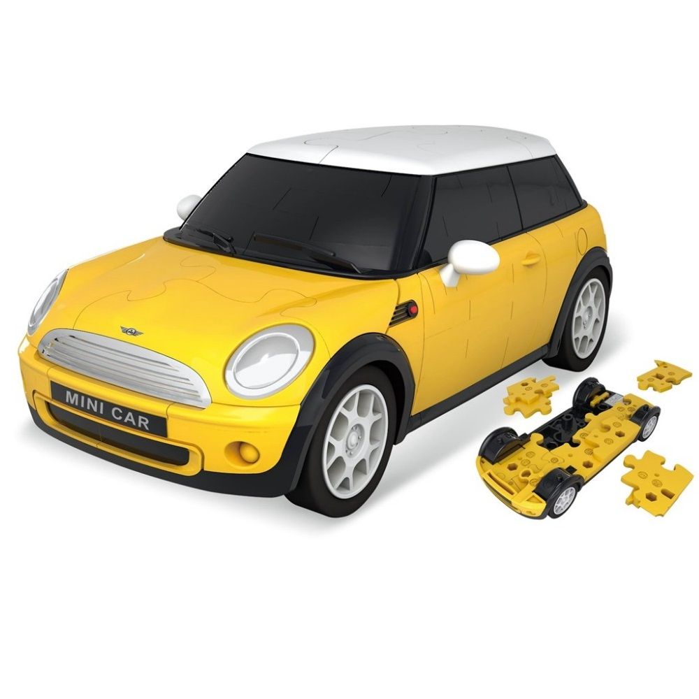 Пазл 3D ABtoys Модель автомобиля 64 детали, масштаб 1:32 - Ba2616-Yellow