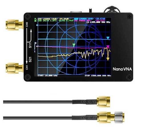 Сетевой Векторный Анализатор цепей и антенн W&S VNA 1 50 кГц - 900 МГц Vector Network Analyzer S11 S21 с сенсорным экраном 2.8 дюйма и встроенным акб