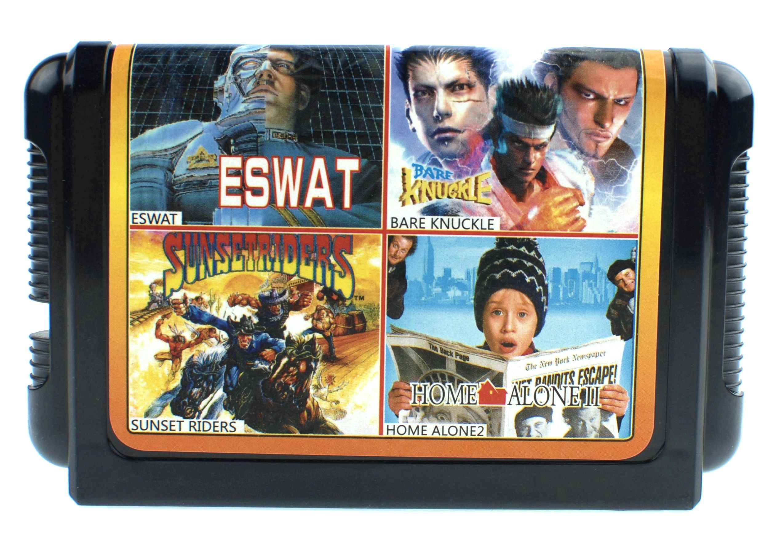 Сборник игр 4в1 Bare Knuckle, Sunset Riders, ESWAT, Home Alone 2 для SEGA  16bit