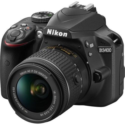 Фотоаппарат Nikon D3400 Kit 18-55mm f/3.5-5.6 VR AF-P, черный,