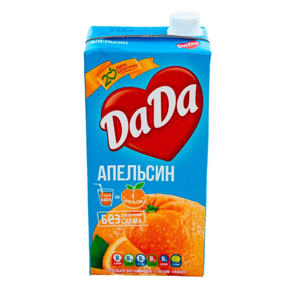 Da da day. Сок дада 2л. Сок dada апельсин 1,9л т/п. Сок "да да" апельсин 1,9л 1/6. Dada сок апельсин.