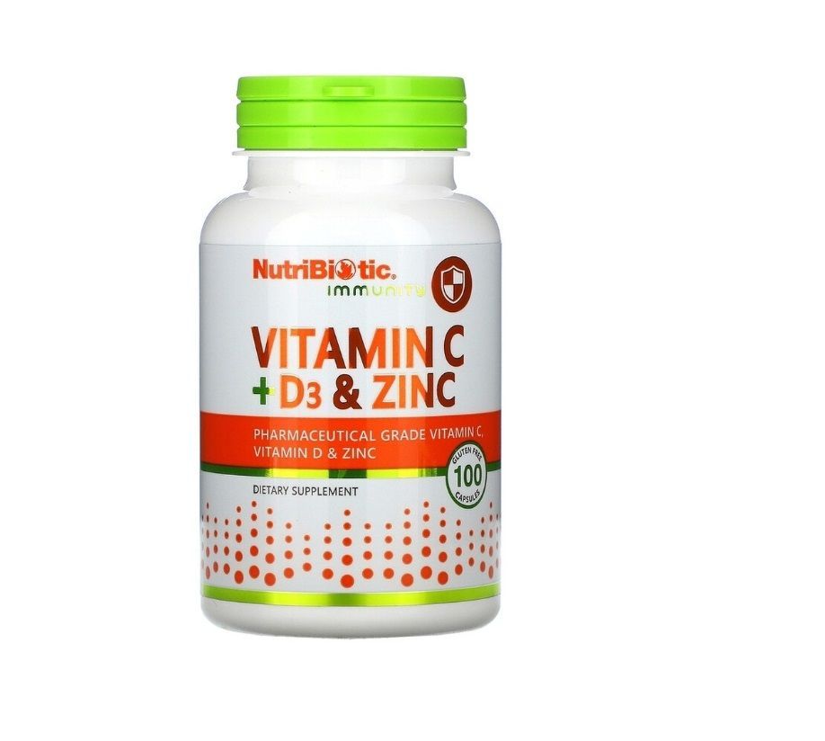 NutriBioticImmunity,витаминыC1500+D35000+цинк40,100капсул