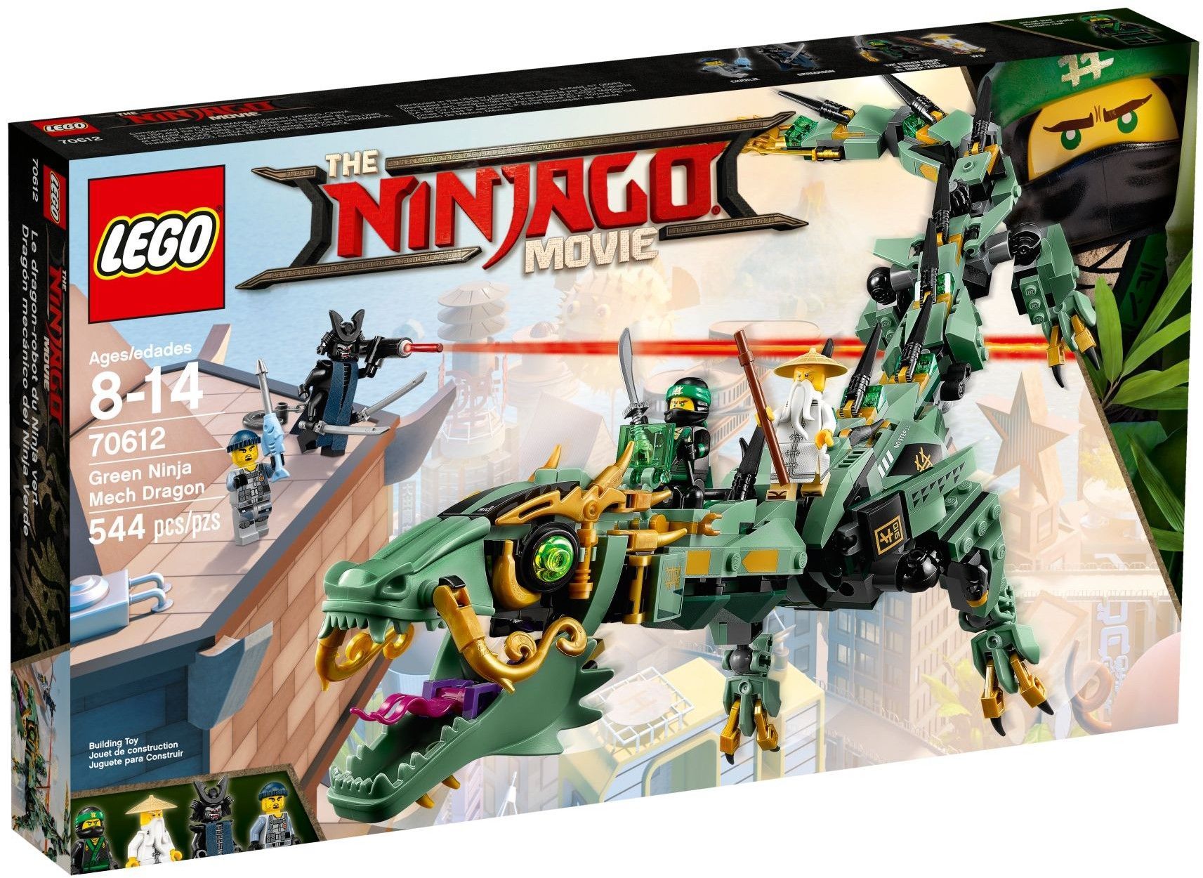 LEGO Ninjago movie Механический Дракон Зелёного Ниндзя 70612 - купить с  доставкой по выгодным ценам в интернет-магазине OZON (530647419)