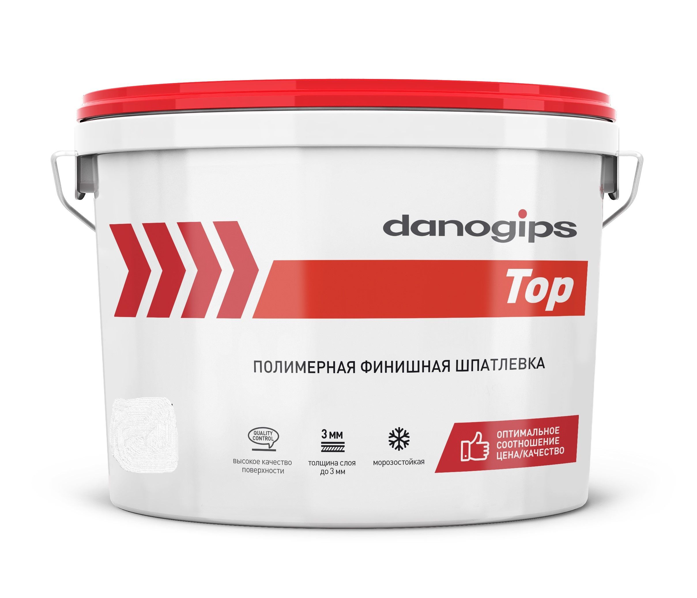 DANOGIPSTOPШпатлевкаполимернаяфинишная16,5кг(10л)