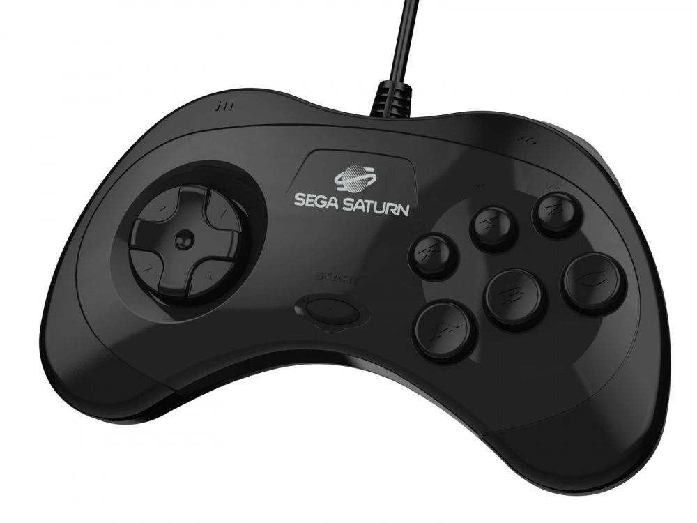 16 bit Retro Bit Sega Saturn Control Pad Retro Gaming Black RET00129 16 bit OZON 952201162