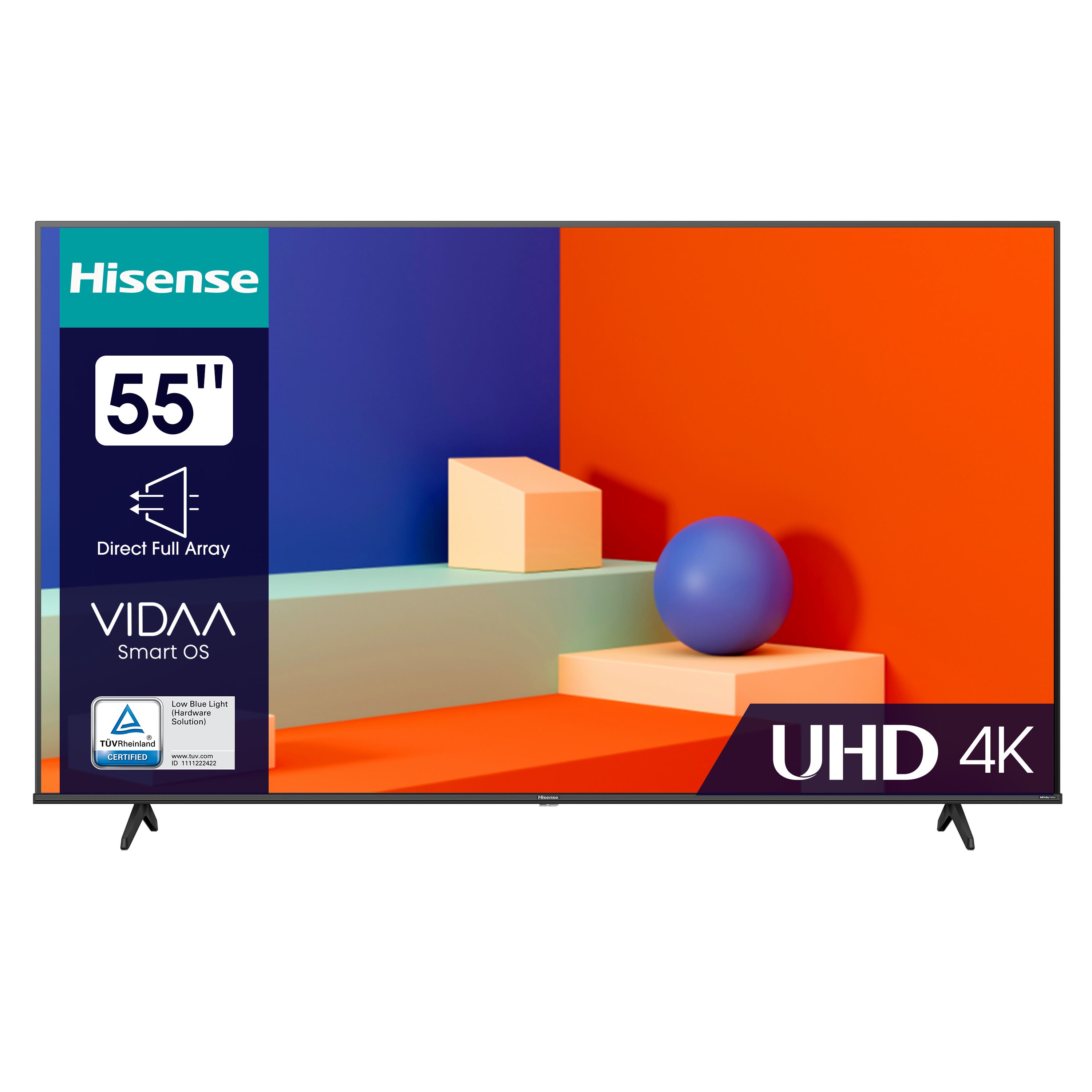 Hisense Телевизор 55A6K 55.0" 4K UHD, черный