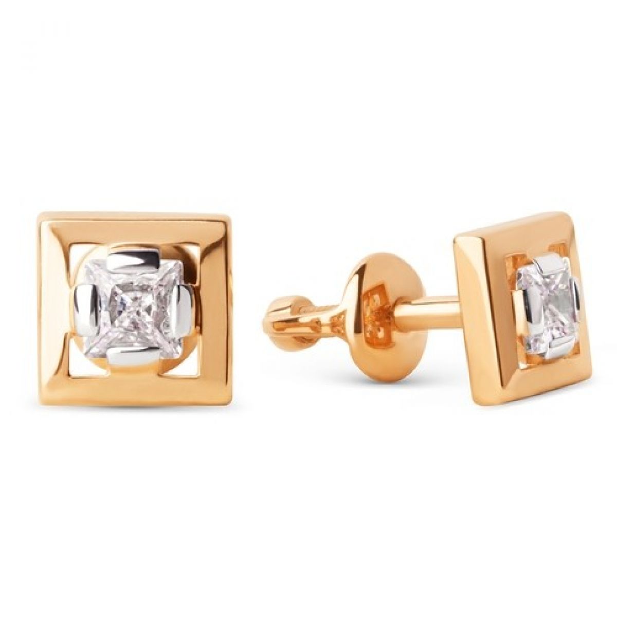 Пусеты Золотые С Фианитами Купить В Минске