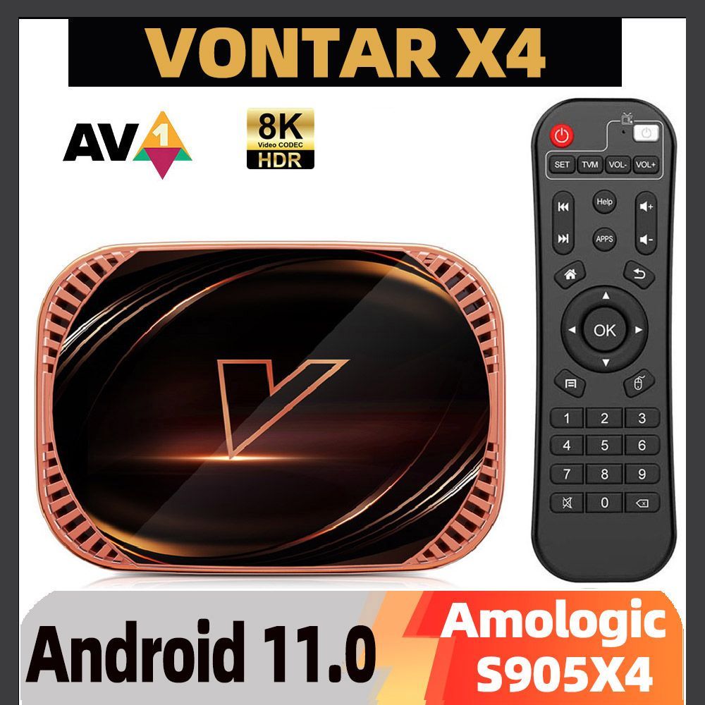 Медиаплеер Vontar X4, USB, RJ-45 Ethernet, HDMI, DC 5.5 мм, черный, Android  купить по низкой цене с доставкой в интернет-магазине OZON (538811885)