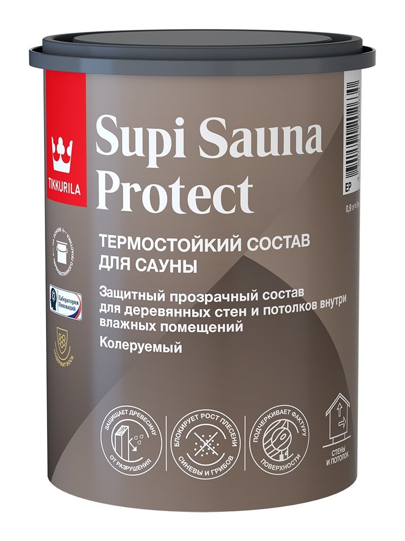 Состав Tikkurila SUPI SAUNA PROTECT EP полуматовый 0,9л