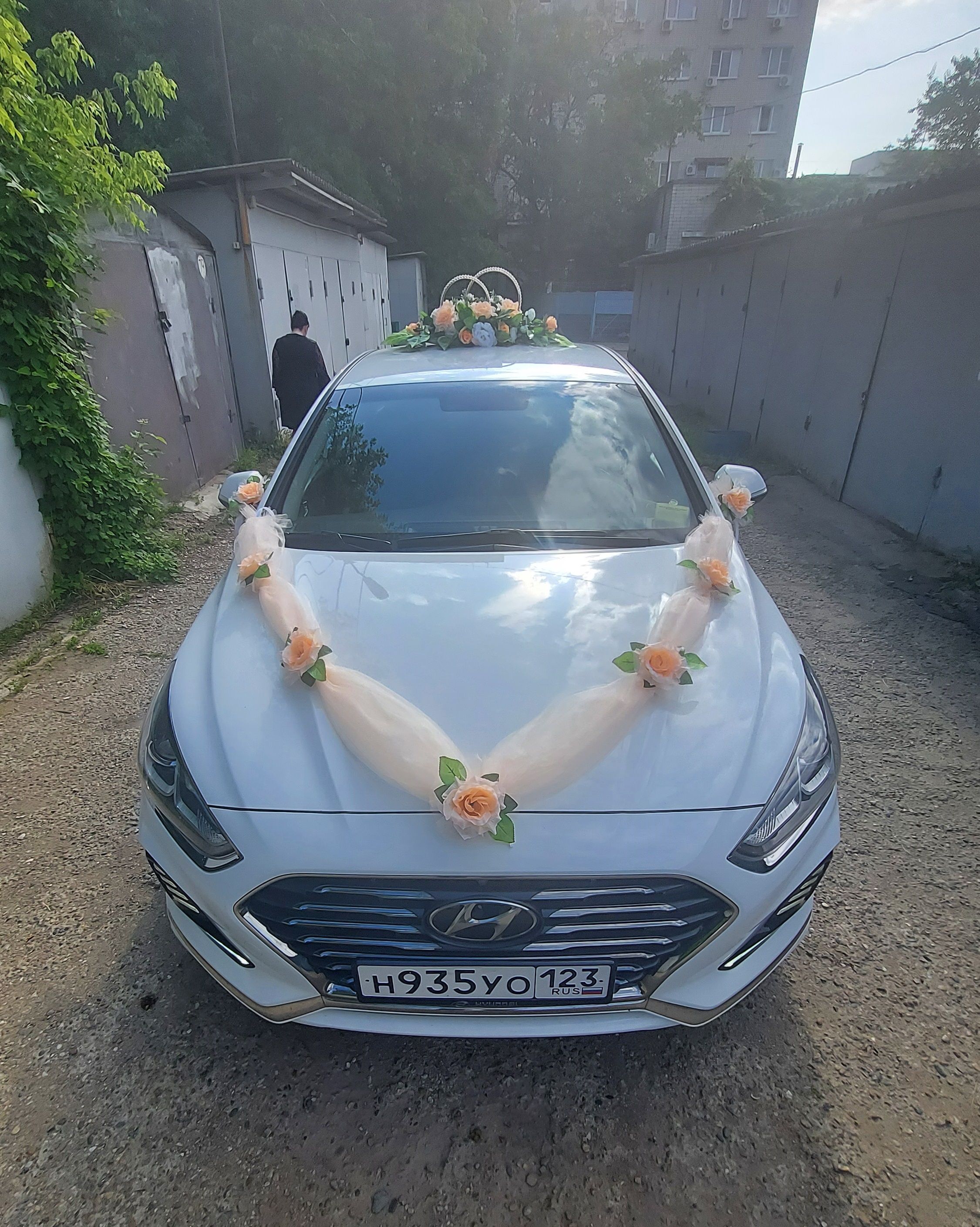Украшения на машину на свадьбу