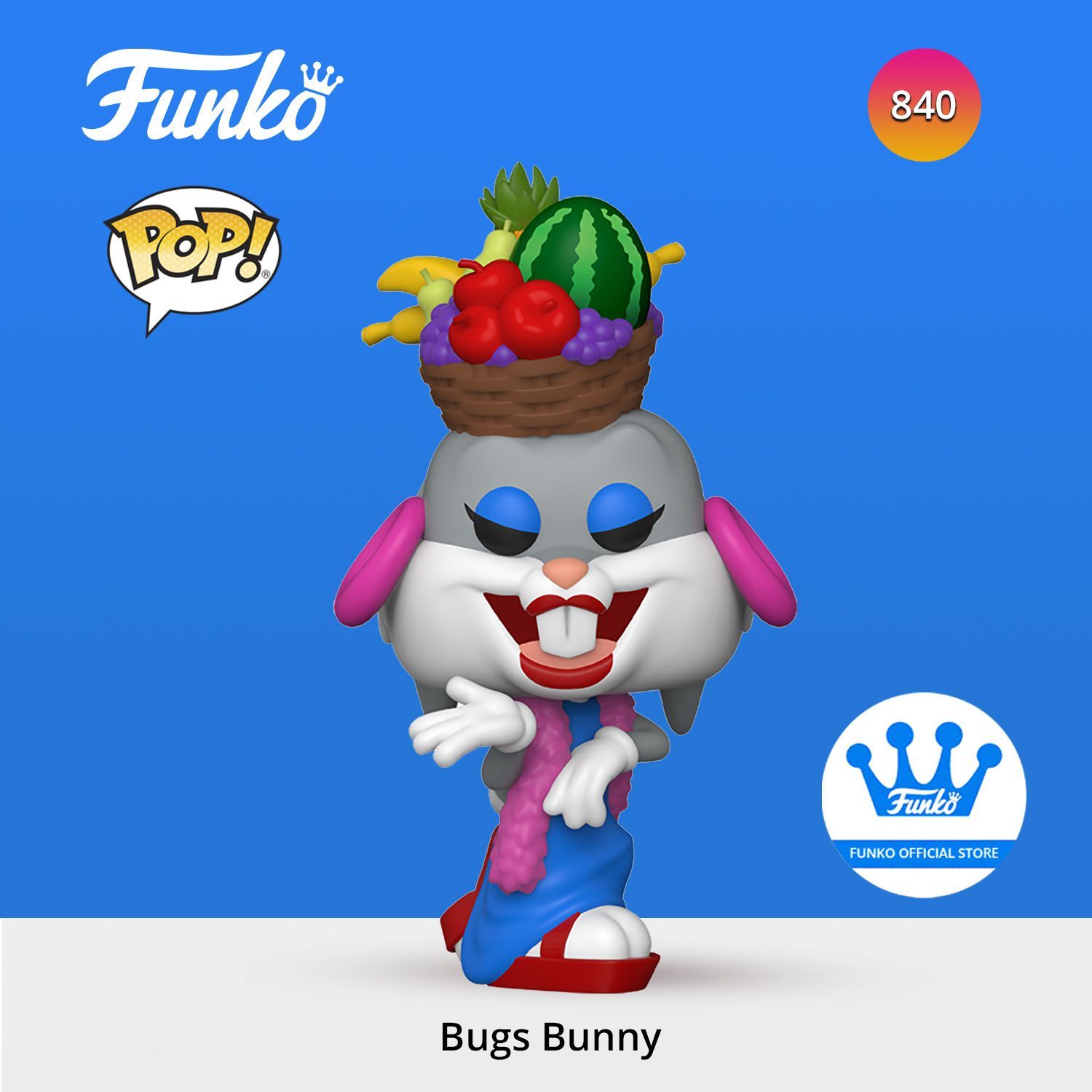 Фигурка Funko POP! Animation Looney Tunes Bugs 80th Bugs Bunny In Fruit  Hat/ Фанко ПОП по мотивам мультфильмов Ворнер Бразерс, Багз Банни