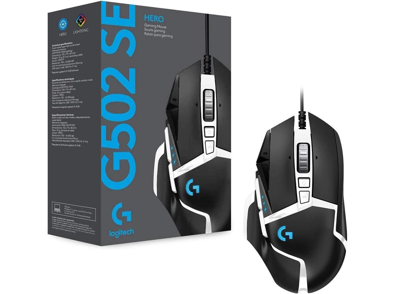 Как разобрать мышку g502 hero Игровая мышь проводная Logitech G G502 2321LZM0W8A9, черный, белый - купить по в