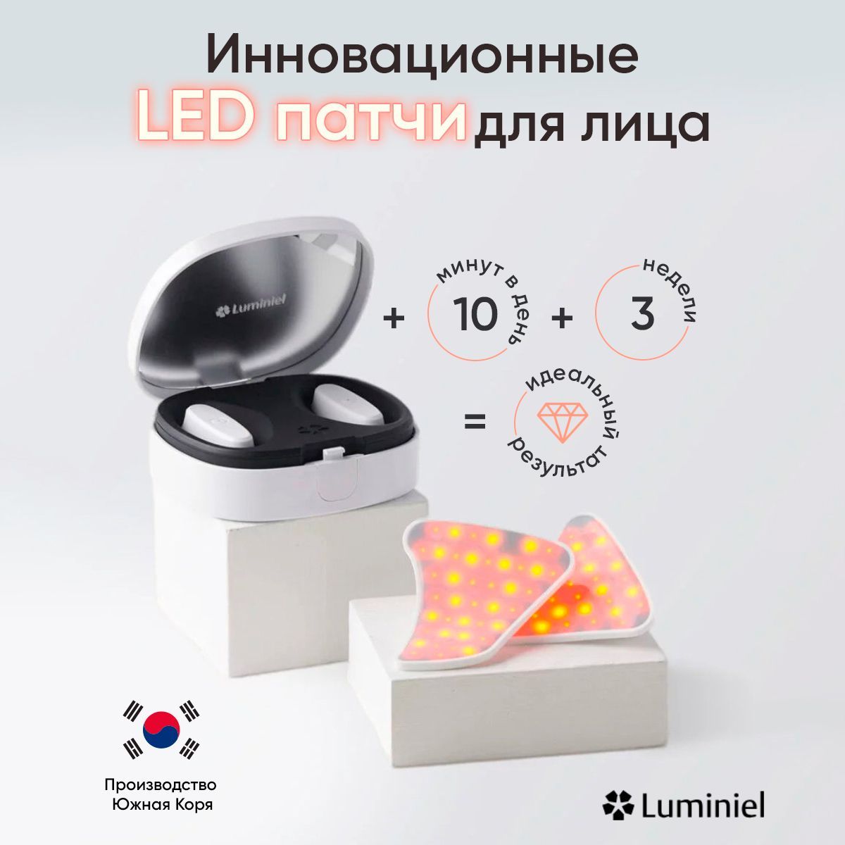 LED прибор для омоложения лица патчи Luminiel , Корея