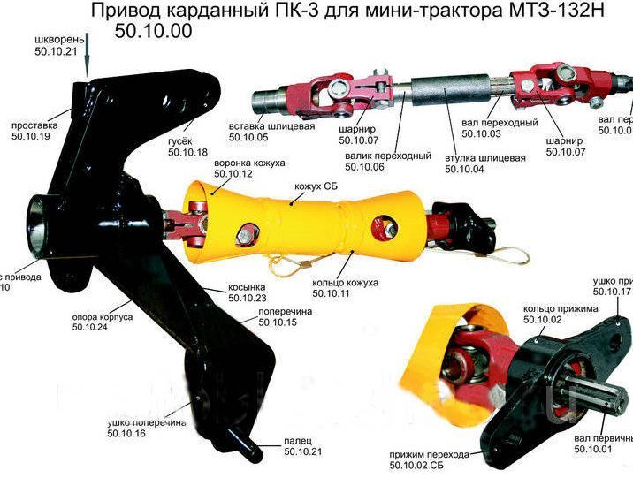 ПриводкарданныйПК-3дляминитрактораМТЗ-132Н