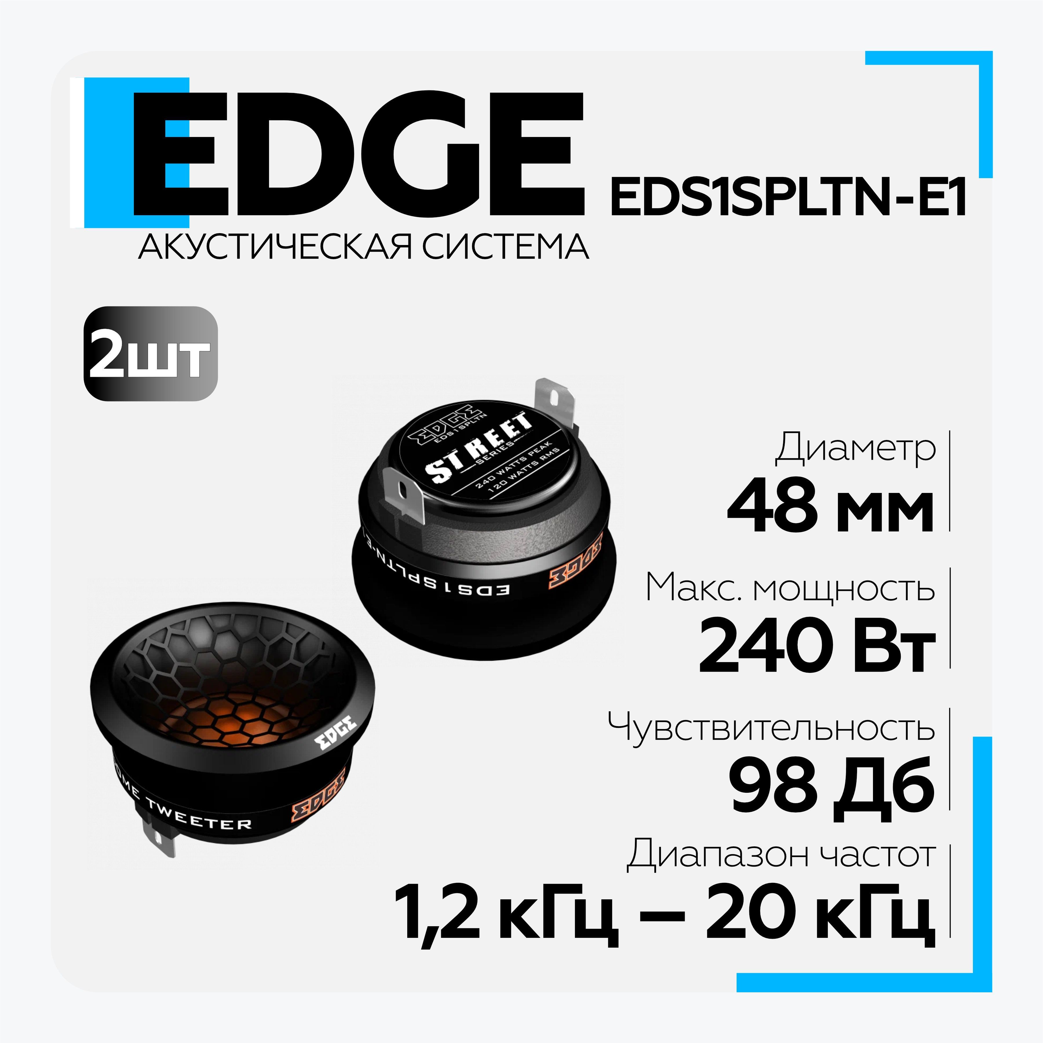 Твитеры автомобильные EDGE EDS1SPLTN-E1, колонки автомобильные 4,8 см (2  шт), пищалки в машину - купить по выгодной цене в интернет-магазине OZON,  гарантия 12 месяцев (1054429779)