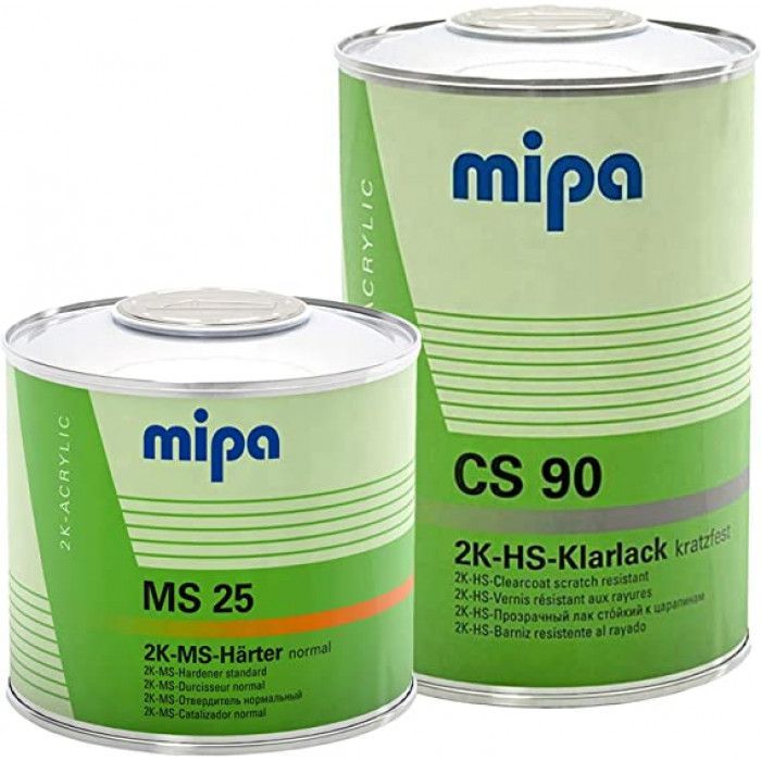 Mipa 2K-HS-Klarlack CS 90 Лак акриловый стойкий к царапинам с отвердителем MS 25 (1л+0,5л)