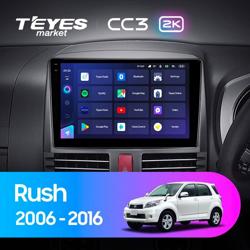 Магнитоладляавто,TEYESМагнитолаCC32K4Gb9.5"дляToyotaRushJ2001Варианткомплектации(Righthanddriver)2006-201664Gb