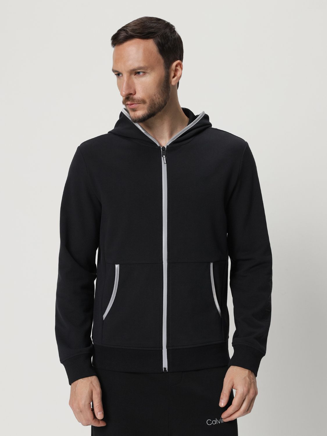 Calvin klein deals full zip hoodie