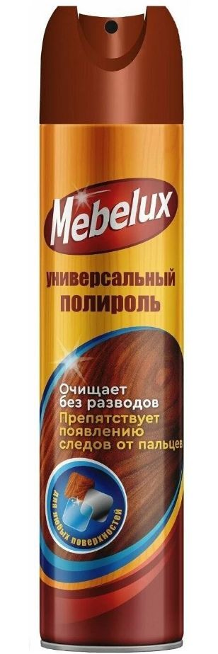 Полироль для мебели mebelux с воском 300 см3