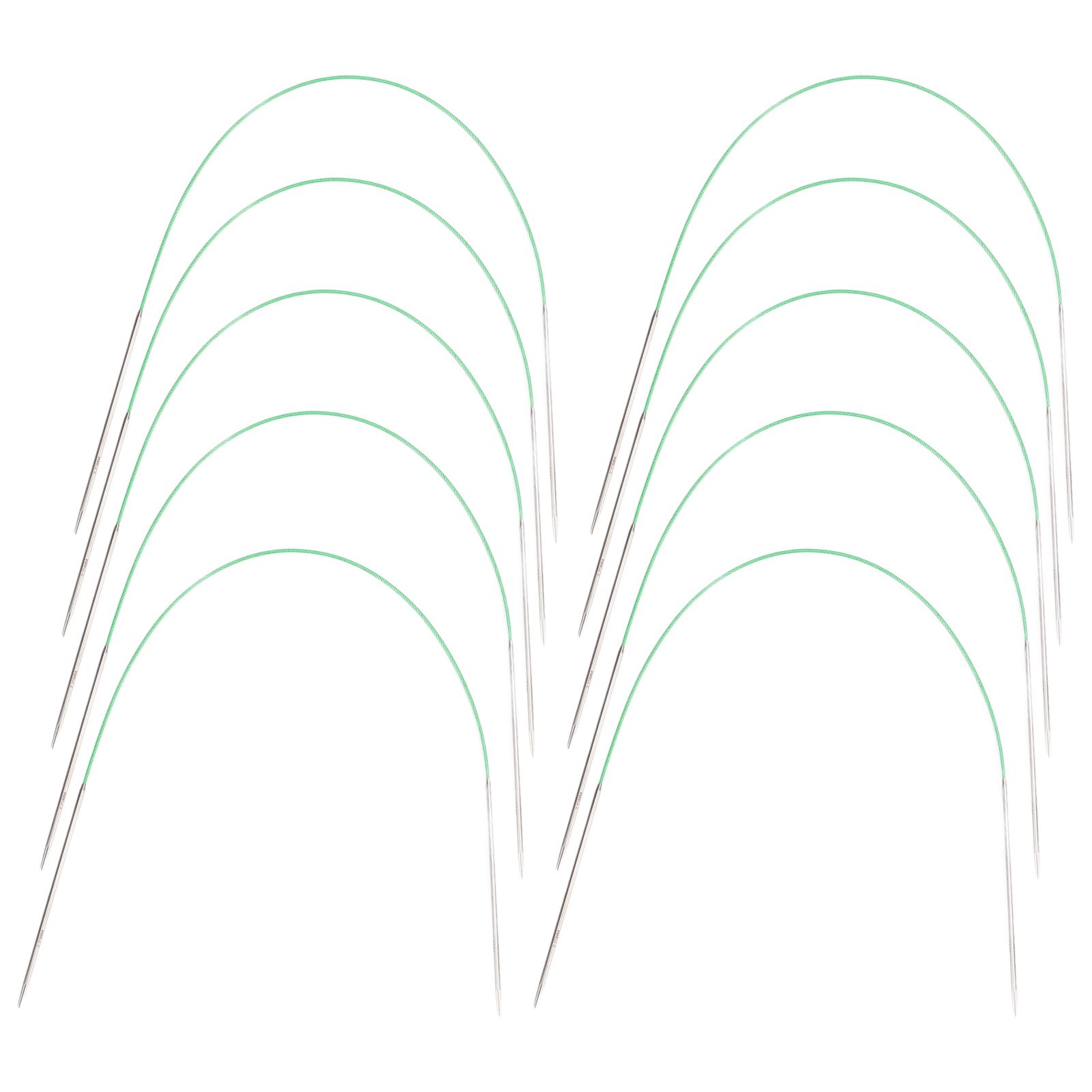 10 шт. круговые вязальные спицы, портативные, длина 40 см, домашнее кольцо из нержавеющей стали, гибкий свитер, набор вязальных спиц