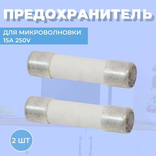 Предохранитель СВЧ/микроволновки 15А 250V 2шт, керамический