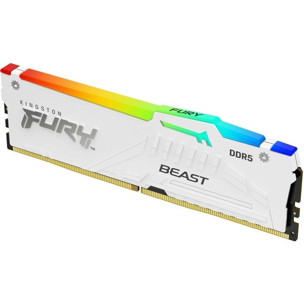 Kingston Fury Оперативная память Beast AMD RGB White DDR5 5200 МГц 1x16 ГБ (KF552C36BWEA-16)