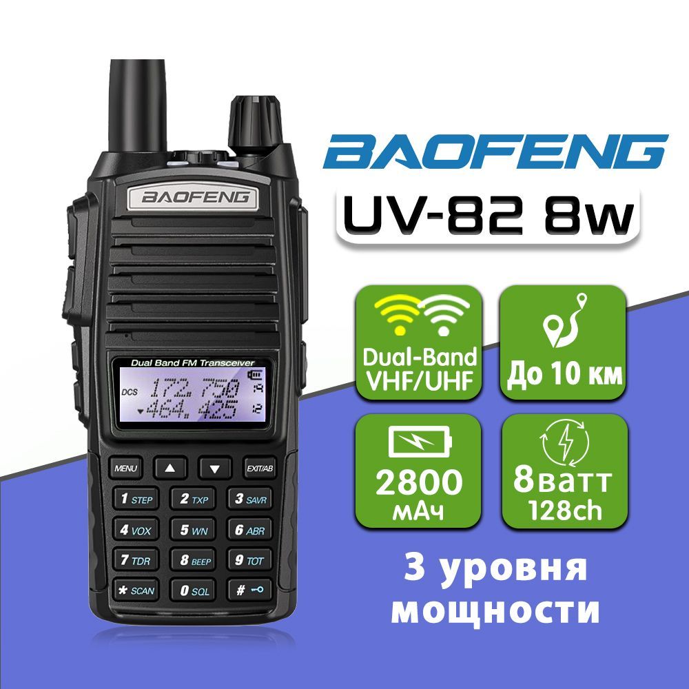 Радиостанция Baofeng UV-82 старая инфографика, 128 каналов купить c доставкой на OZON по низкой цене (1625394541)