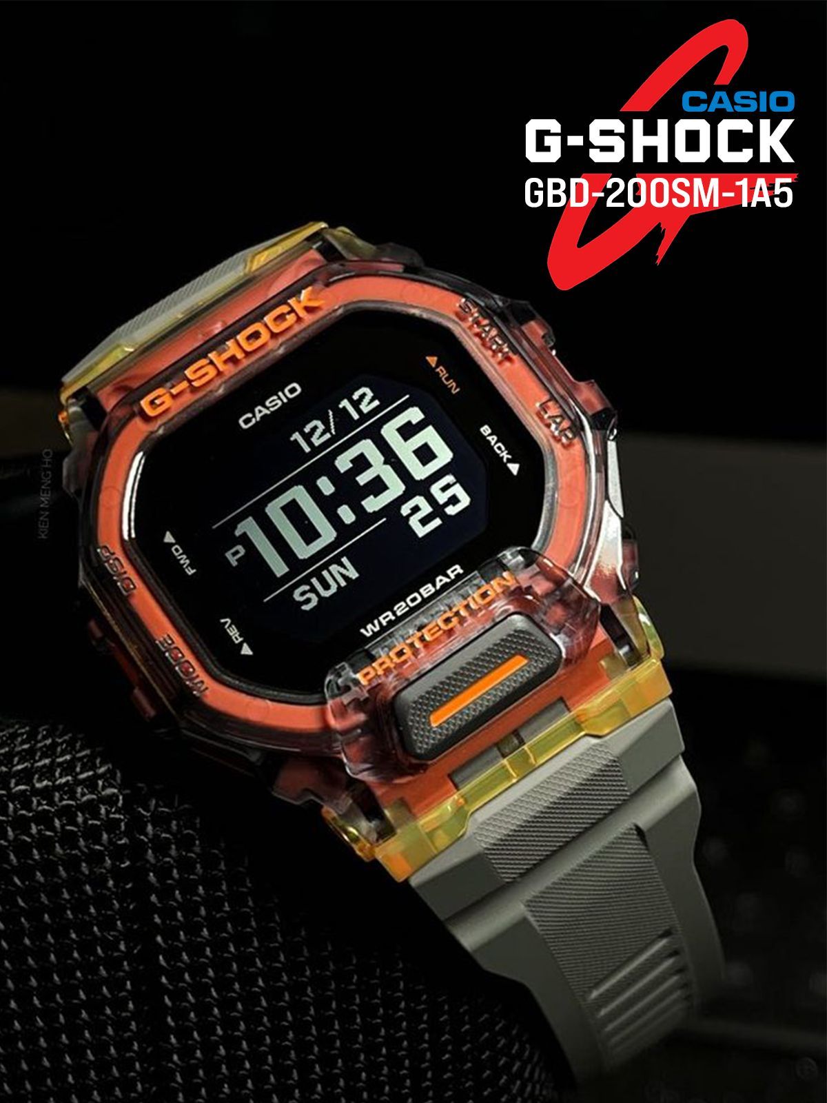 Мужские наручные часы Casio G-Shock GBD-200SM-1A5 серый - купить с  доставкой по выгодным ценам в интернет-магазине OZON (1082798472)