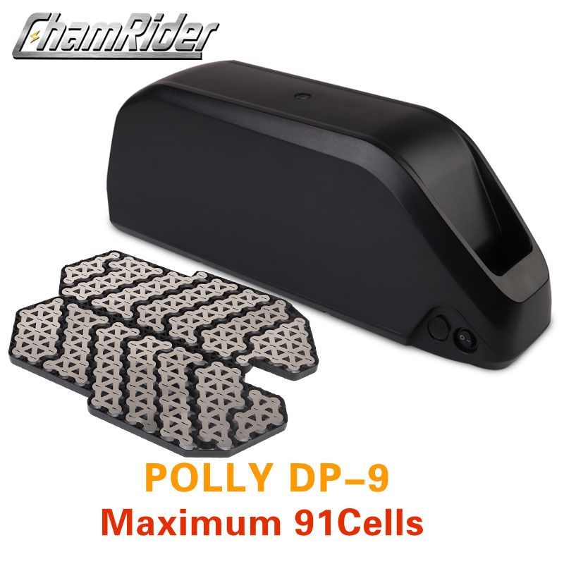 БатарейныйотсекChamRiderPolly6/Polly9,Подходитдляэлементов18650,закрытыйсвыключателем,36V48V52VКрышкабатарейногоотсека,Сподставкойишнуромпитания,ключ