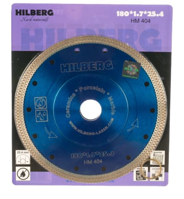 Диск алмазный Hilberg ультратон. Хтип 180*25,4/22*1,55мм HM404