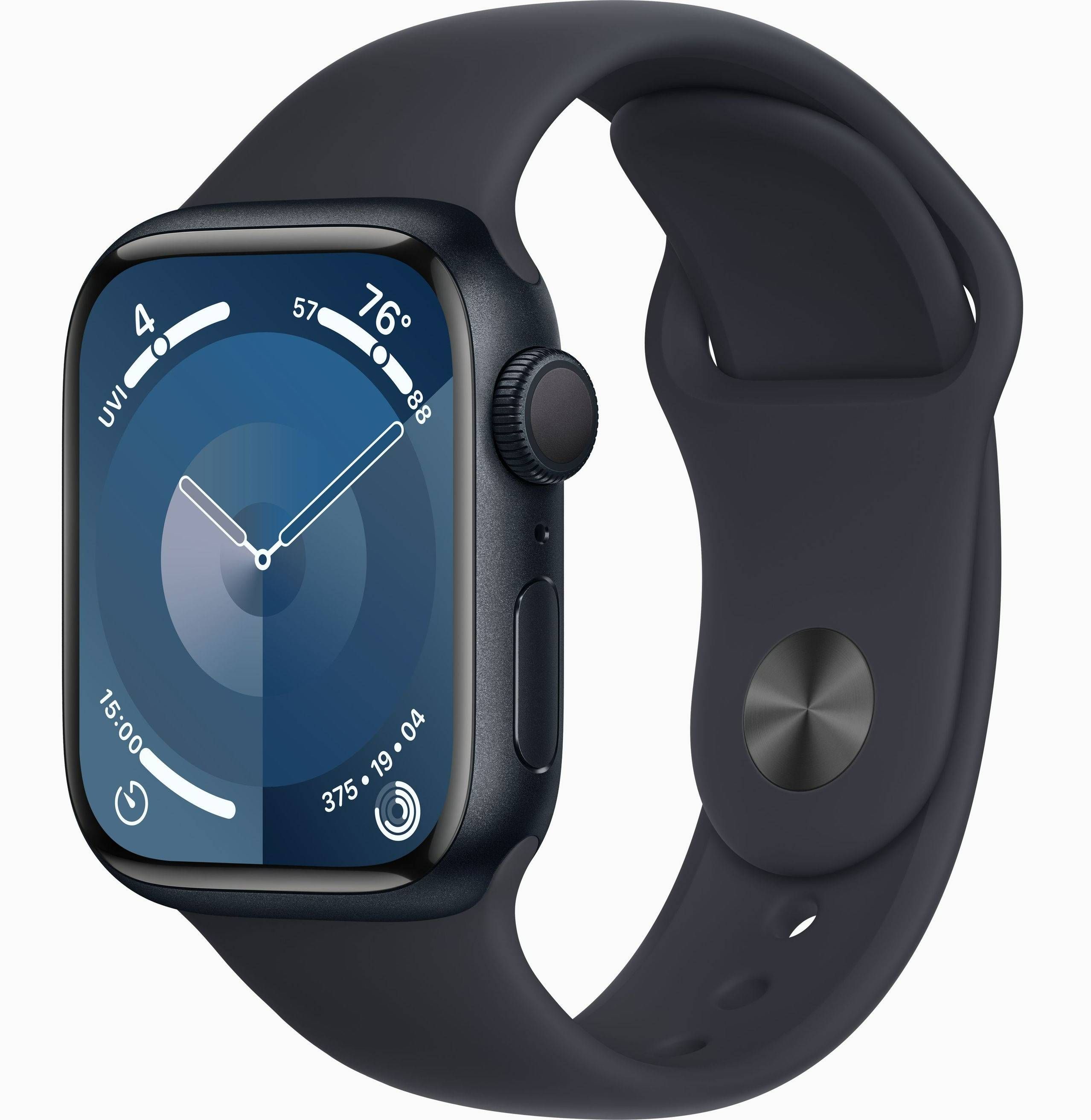 УмныечасыAppleWatchSeries9GPS41mmMidnightAluminiumCasewithMidnightSportBand-S/M