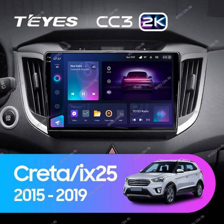 ШтатнаямагнитолаTeyesCC32K6/128HyundaiCreta(2015-2019)