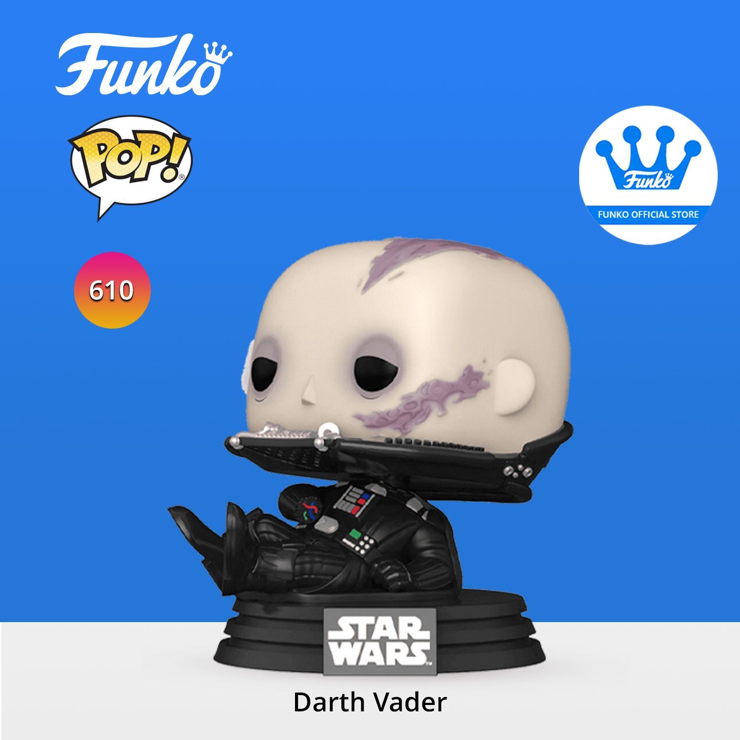 Unmasked darth shop vader pop