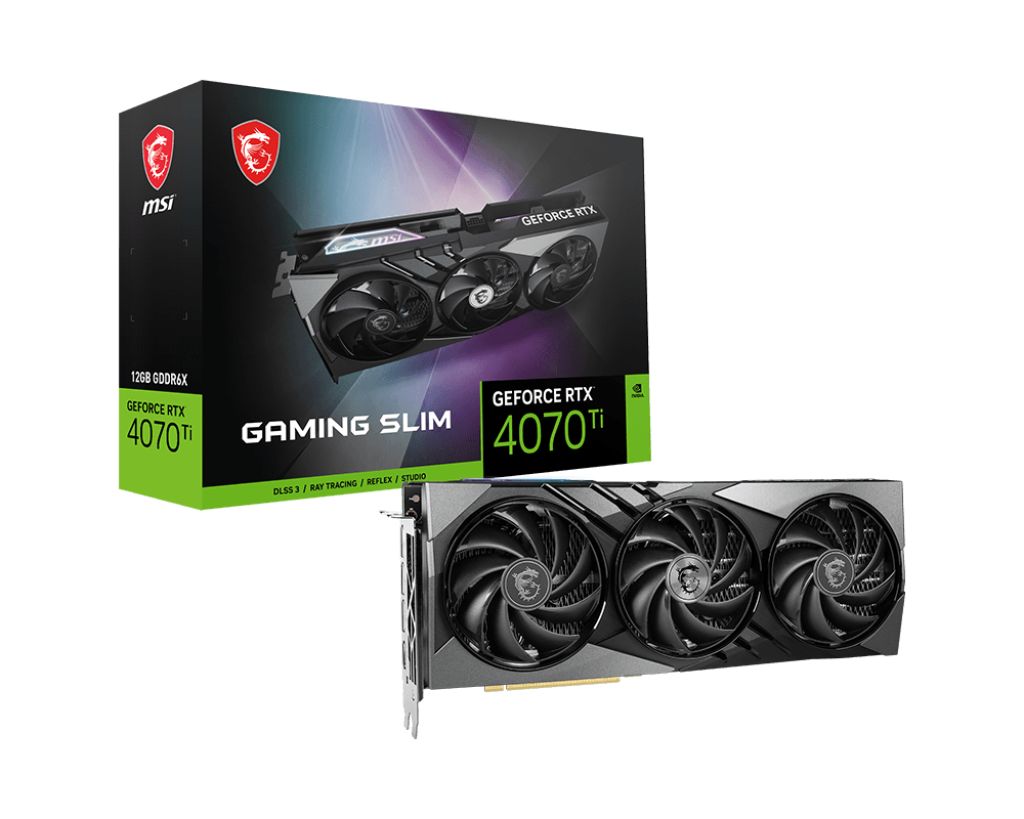 MSIВидеокартаGeForceRTX4070TiGAMINGSLIM12ГБ(RTX4070TiGAMINGSLIM12G)